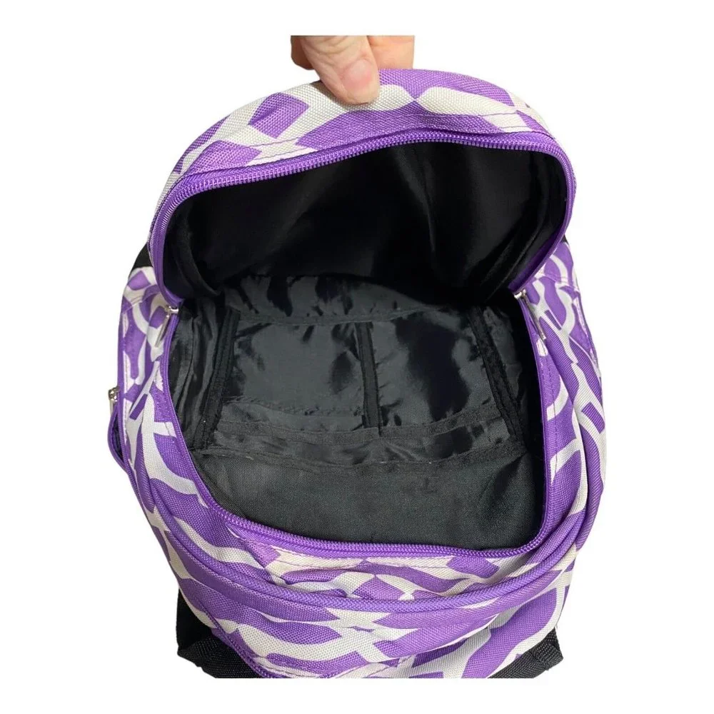 Wildkin Kids Zip 2 Compartment Backpack Overnight School Bag Purple Wishbone EUC